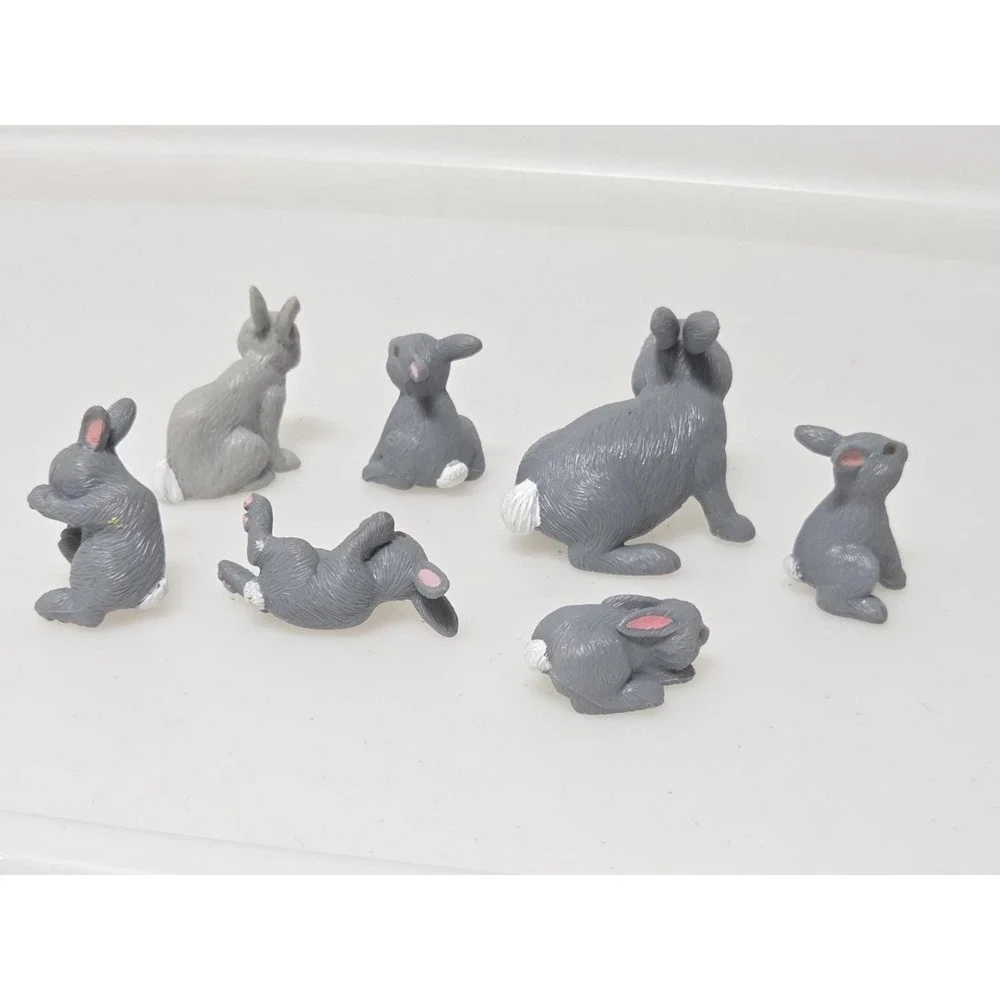 Vtg 95 MEG Baby Surprise in My Pocket Bunny Family Picnic Pvc Figures